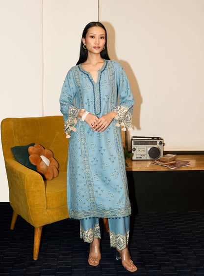 Tessa Wool Light Blue Kurta Set