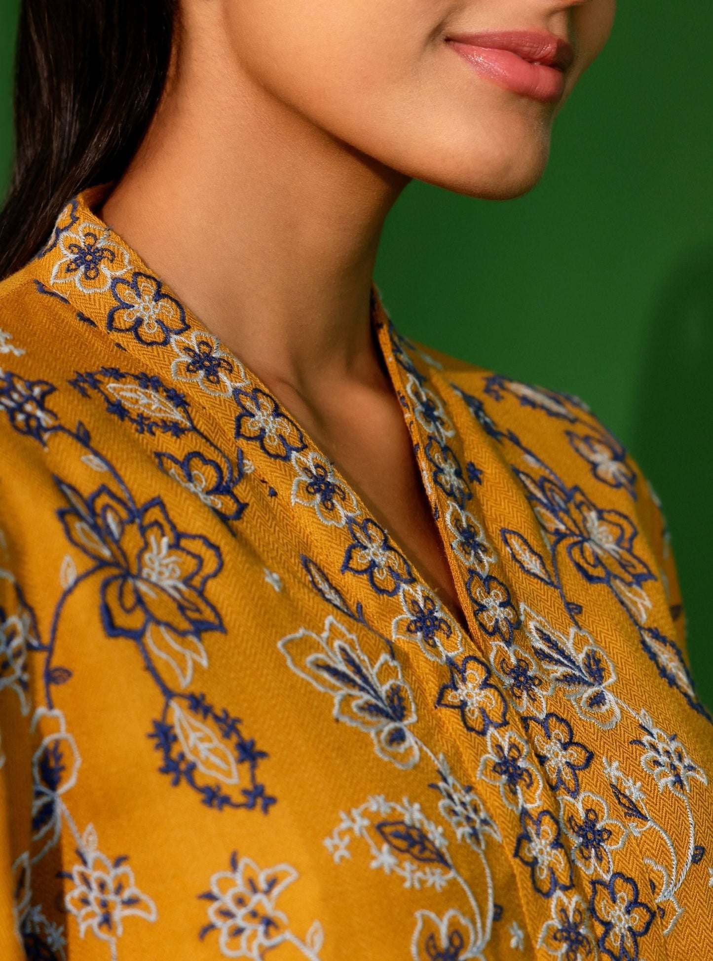 Ellis Wool Mustard Kurta Set