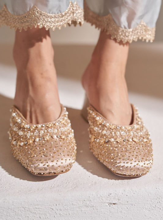 Samara Rose Gold Vegan Mule Heel