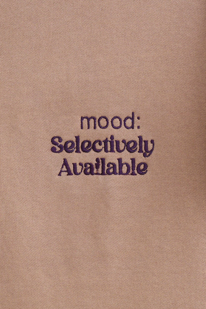 'Selectively Available' Cotton Terry Mocha T-Shirt