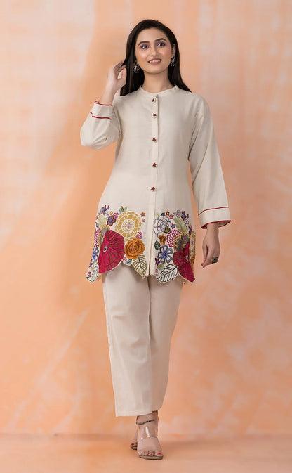 Embroidered Cotton Co-ord Set