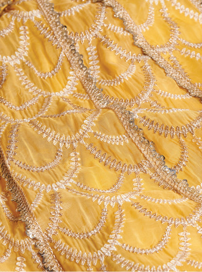 Morni Organza Yellow Lehenga
