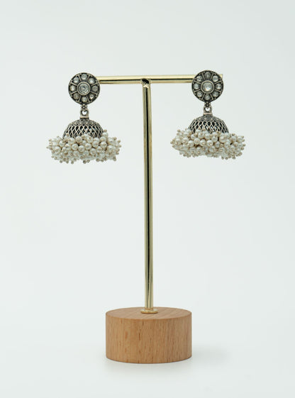 Pure Silver Aadhya Jhumki