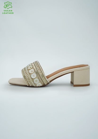 Kayla Off White Vegan Heel