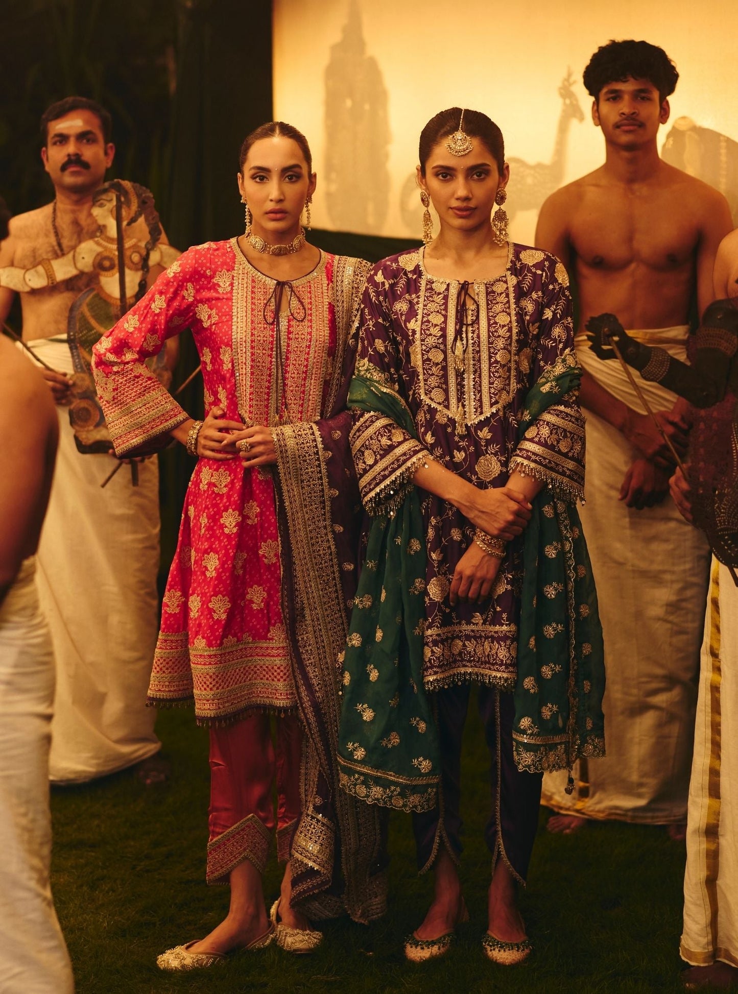 Sanae Cupro Satin Purple Kurta Set