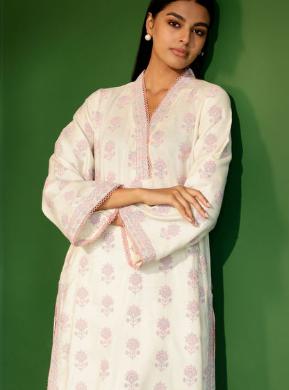Harlow Wool Off White Kurta Set