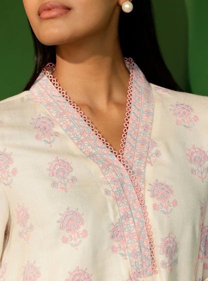 Harlow Wool Off White Kurta Set