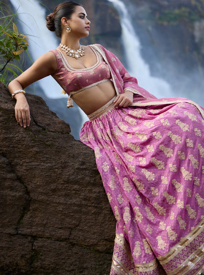 Rang Banarsi Plum Lehenga