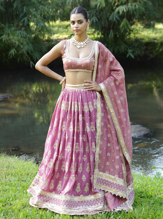 Rang Banarsi Plum Lehenga