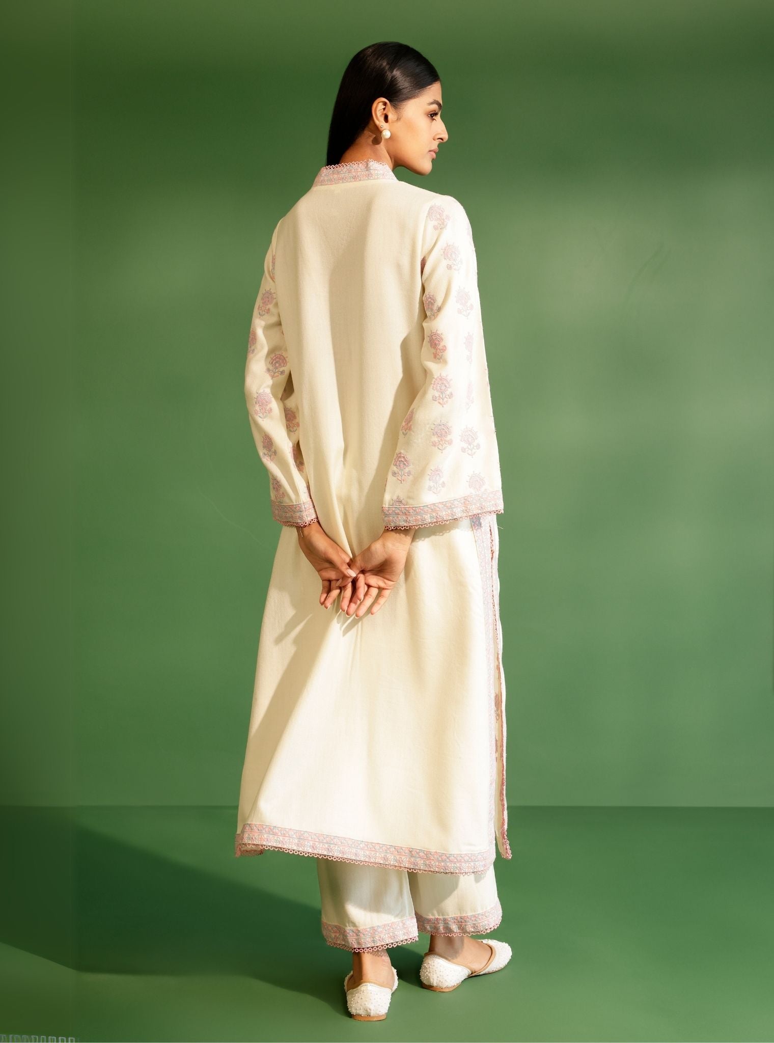 Harlow Wool Off White Kurta Set