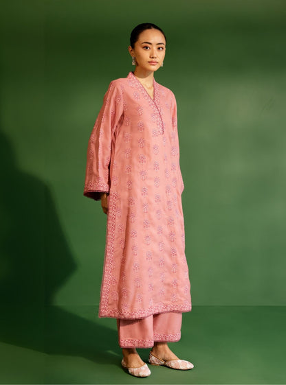 Harlow Wool Pink Kurta Set