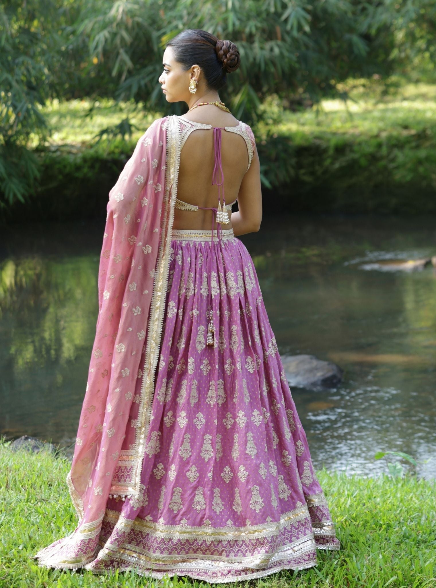 Rang Banarsi Plum Lehenga