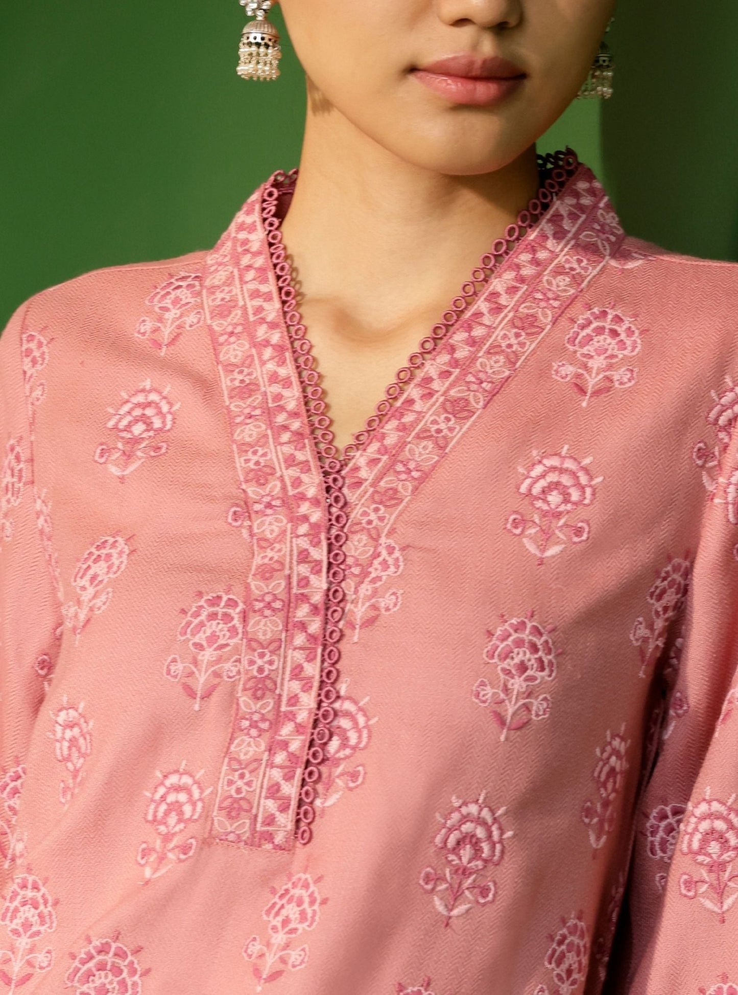 Harlow Wool Pink Kurta Set