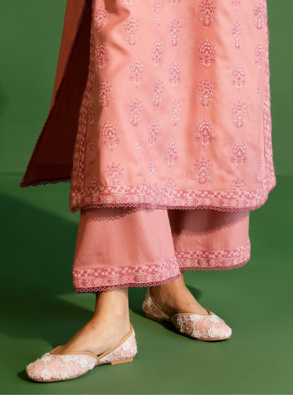 Harlow Wool Pink Kurta Set