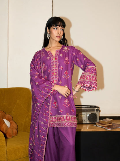 Colette Wool Purple Kurta Set