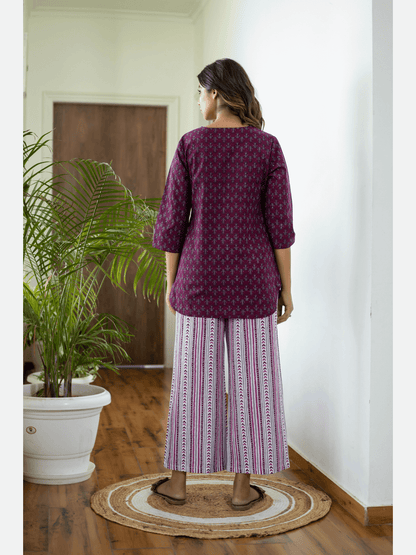 Wine Cotton Loungewear