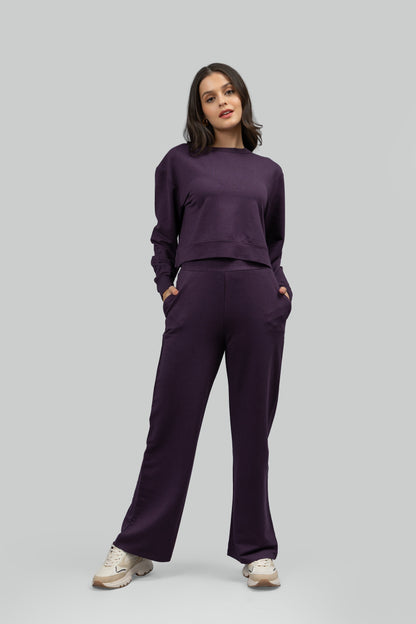 Bordeaux Bamboo Terry Open Back Co-ord Set