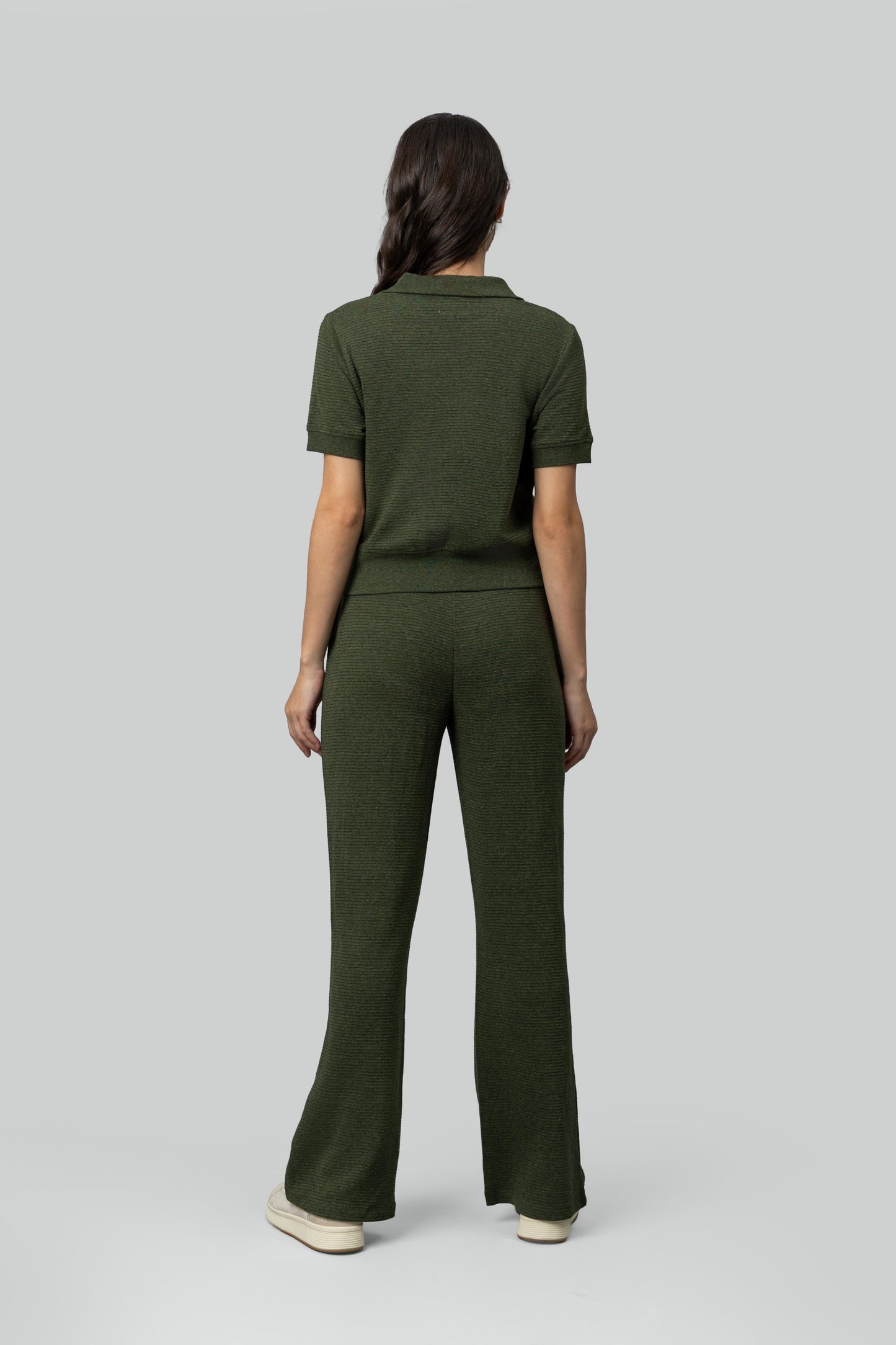 Olive Ottoman Rib Polo Set