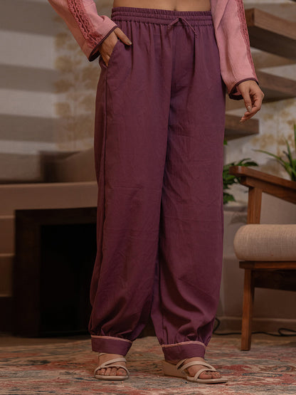 Pink Rose Soft Crepe Shirt Patiala Co-Ord Set