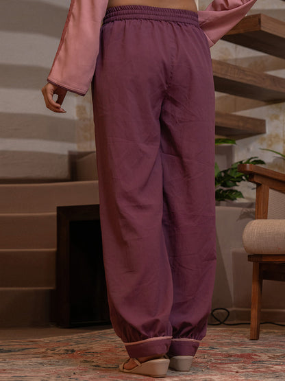 Pink Rose Soft Crepe Shirt Patiala Co-Ord Set