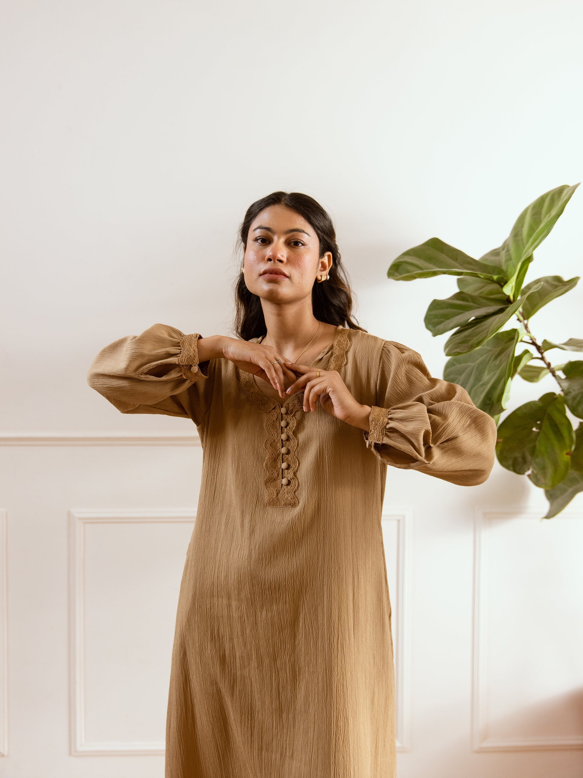 Cocoa Creme Soft Crepe Night Maxi