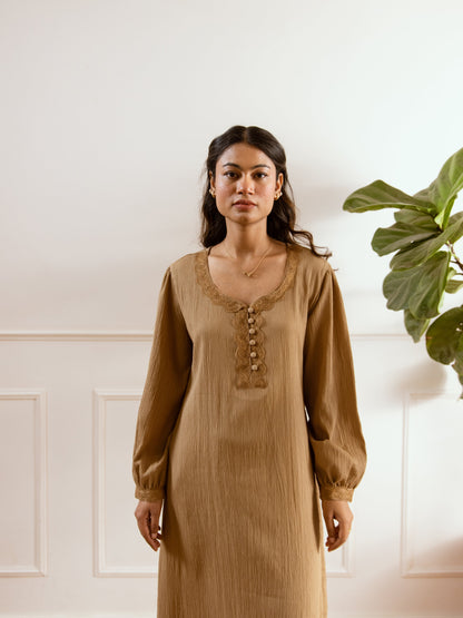 Cocoa Creme Soft Crepe Night Maxi