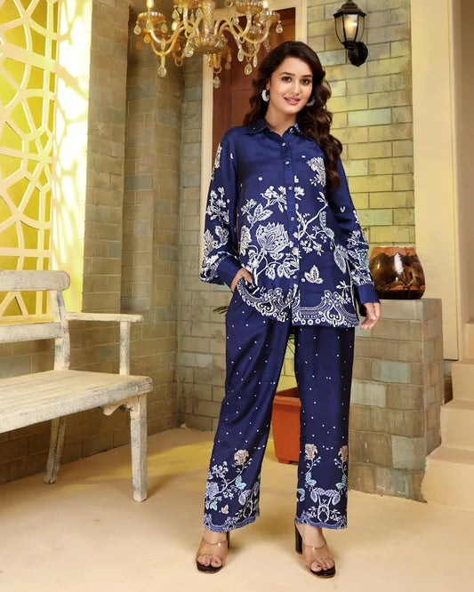 Trendsetter Navy Blue Co-ord Set