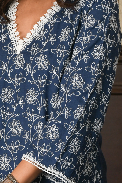 Garnet Wool Blend Kurta Set