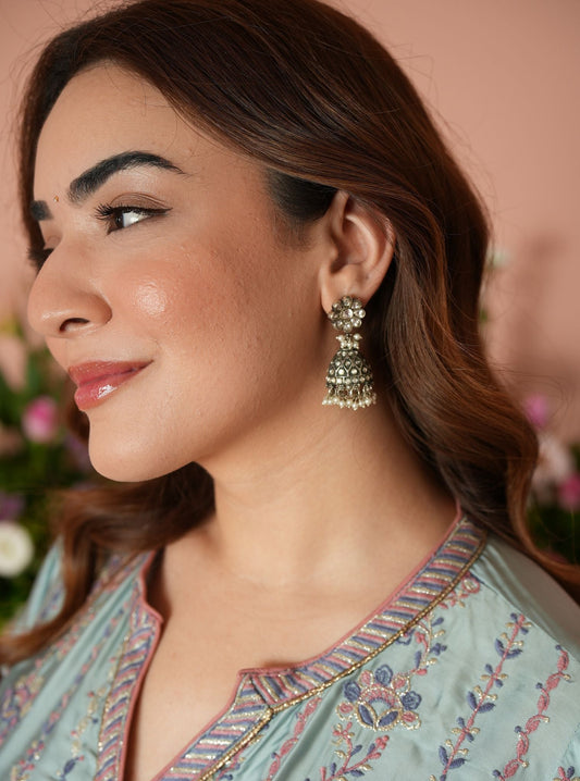 Pure Silver Raksha Jhumki