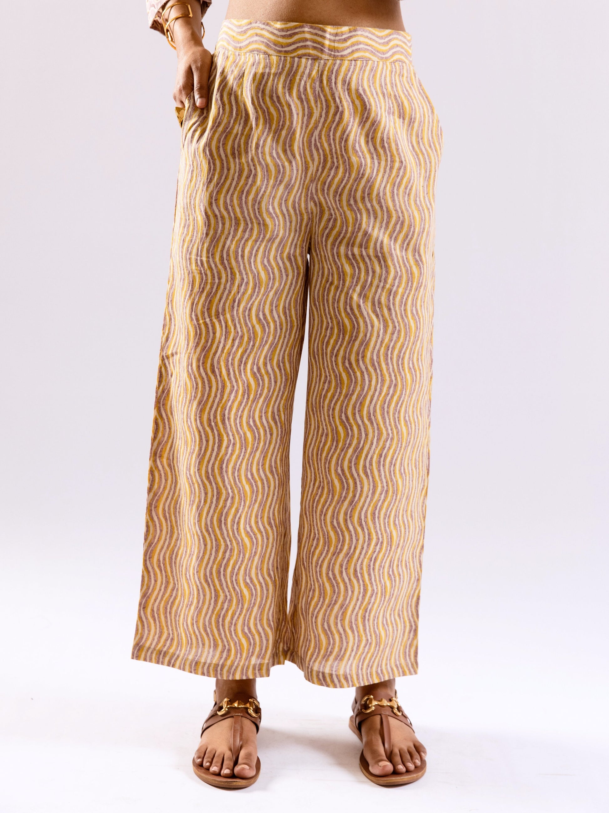 Lavender Bloom Chill Pure Cotton Collar Shirt Co-ord set