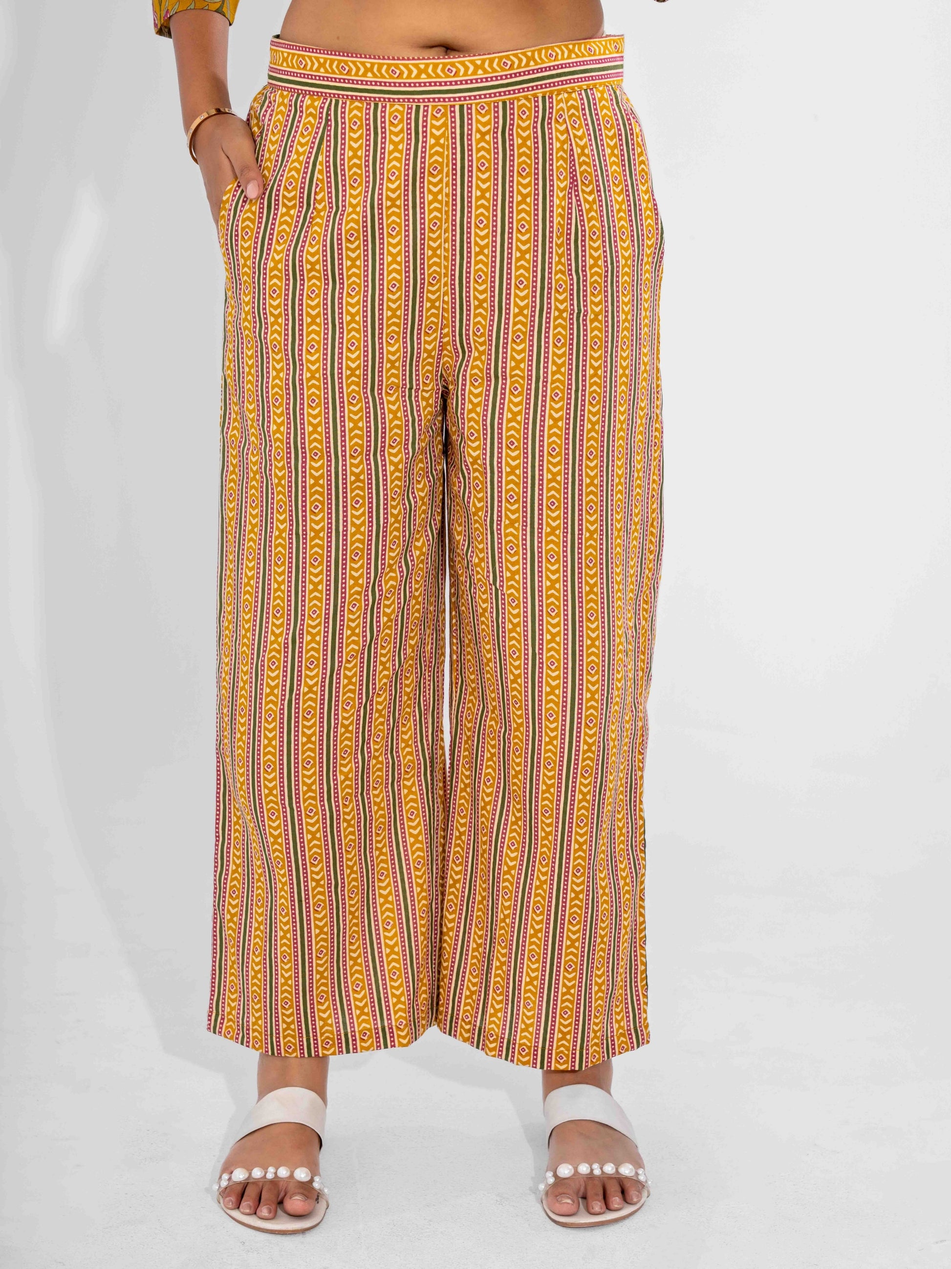 Yellow Dusk Pure Cotton Round Neck Co-ord Set