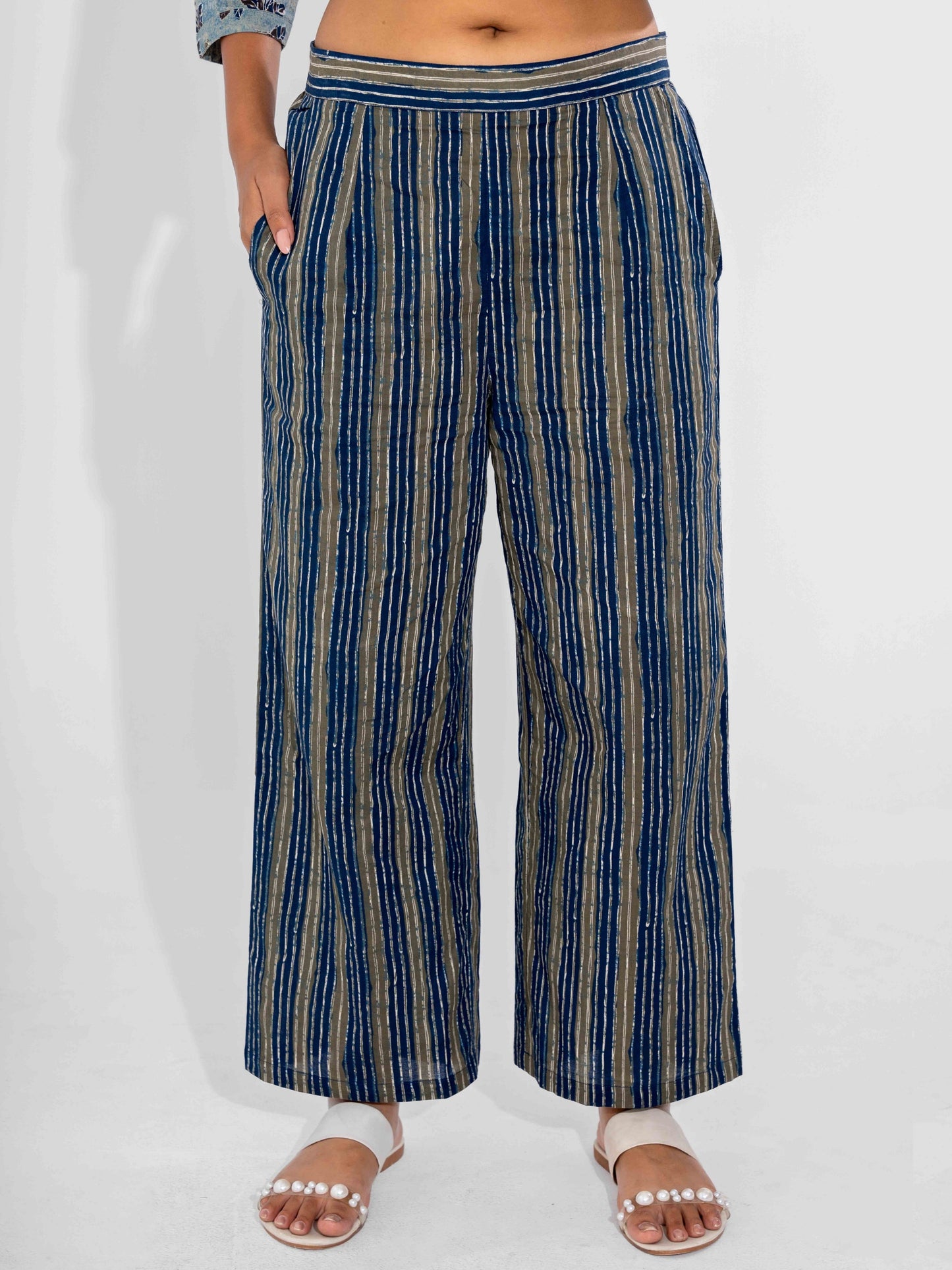 Blue Mist Pure Cotton Collar Shirt Co-ord Set