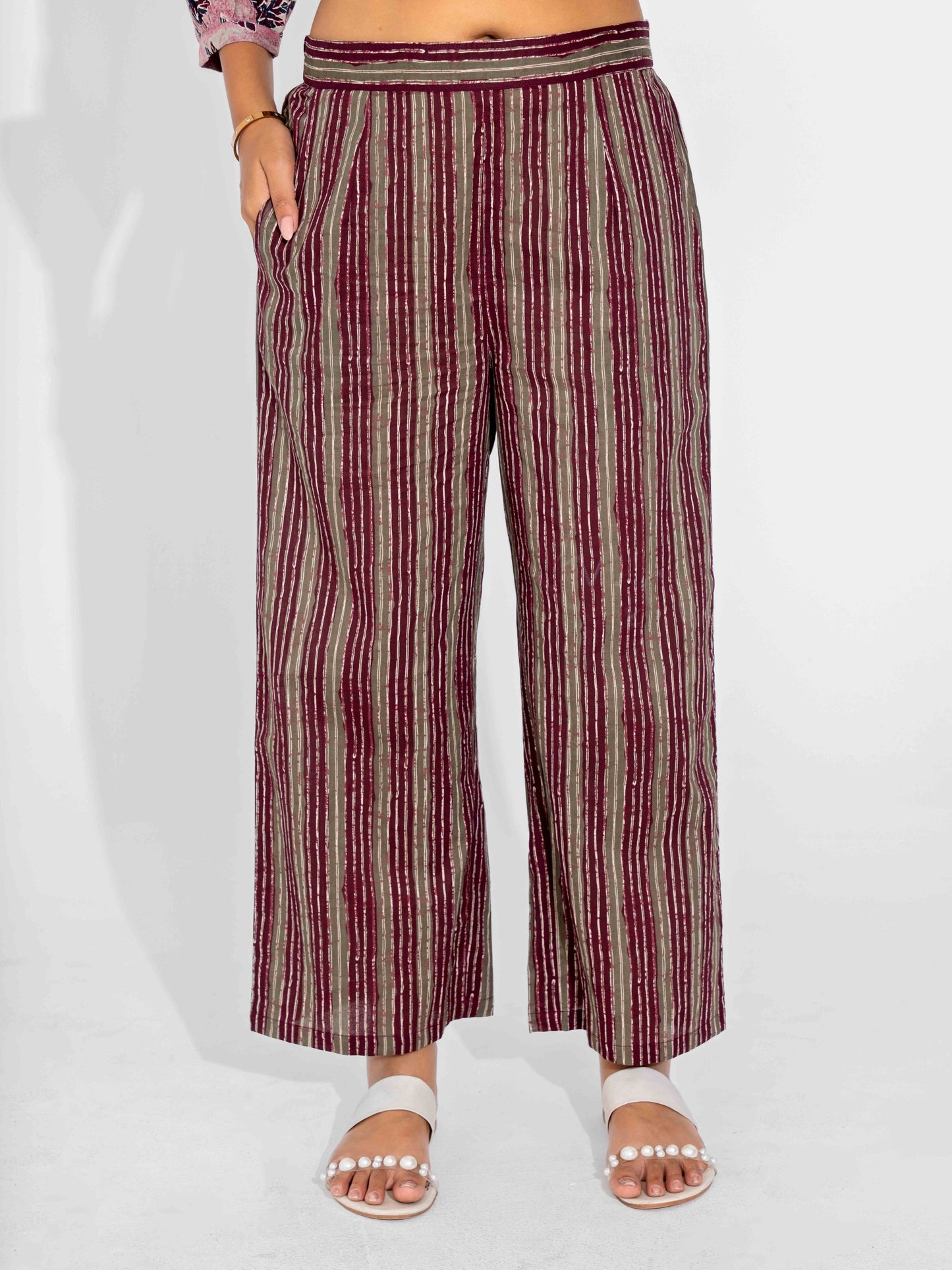 Pink Texture Pure Cotton Back Pleated Co-ord Set