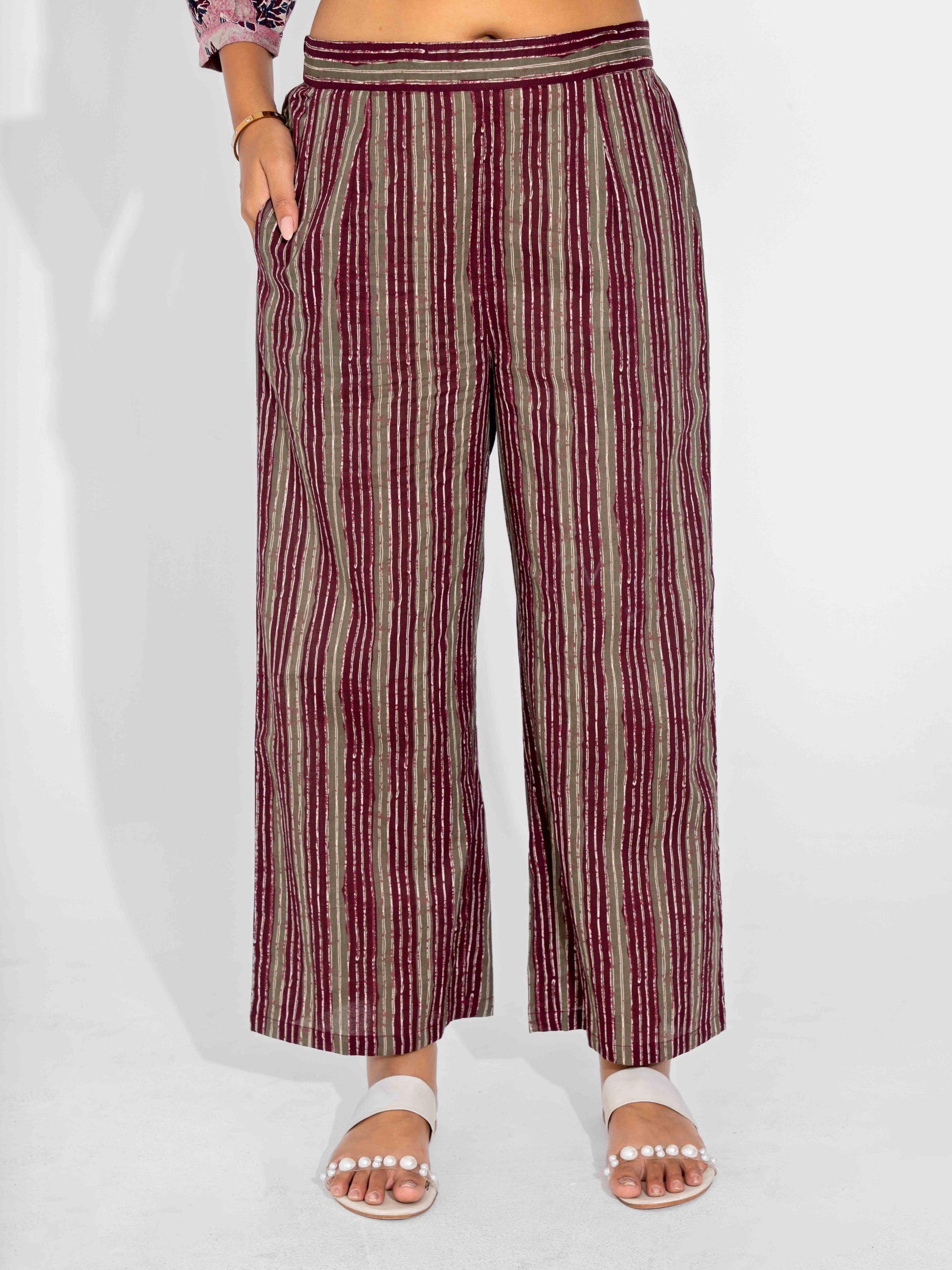 Pink Texture Pure Cotton Back Pleated Co-ord Set