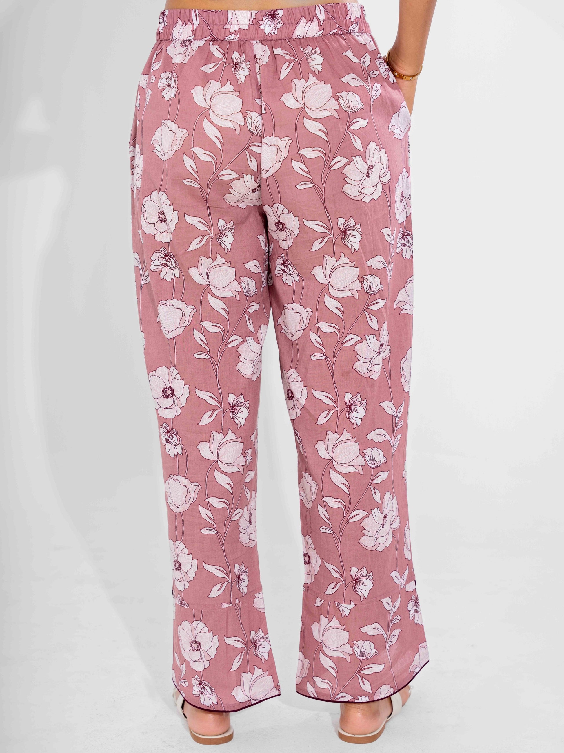 Dusty Rose Pure Cotton Sleeveless Co-Ord Set