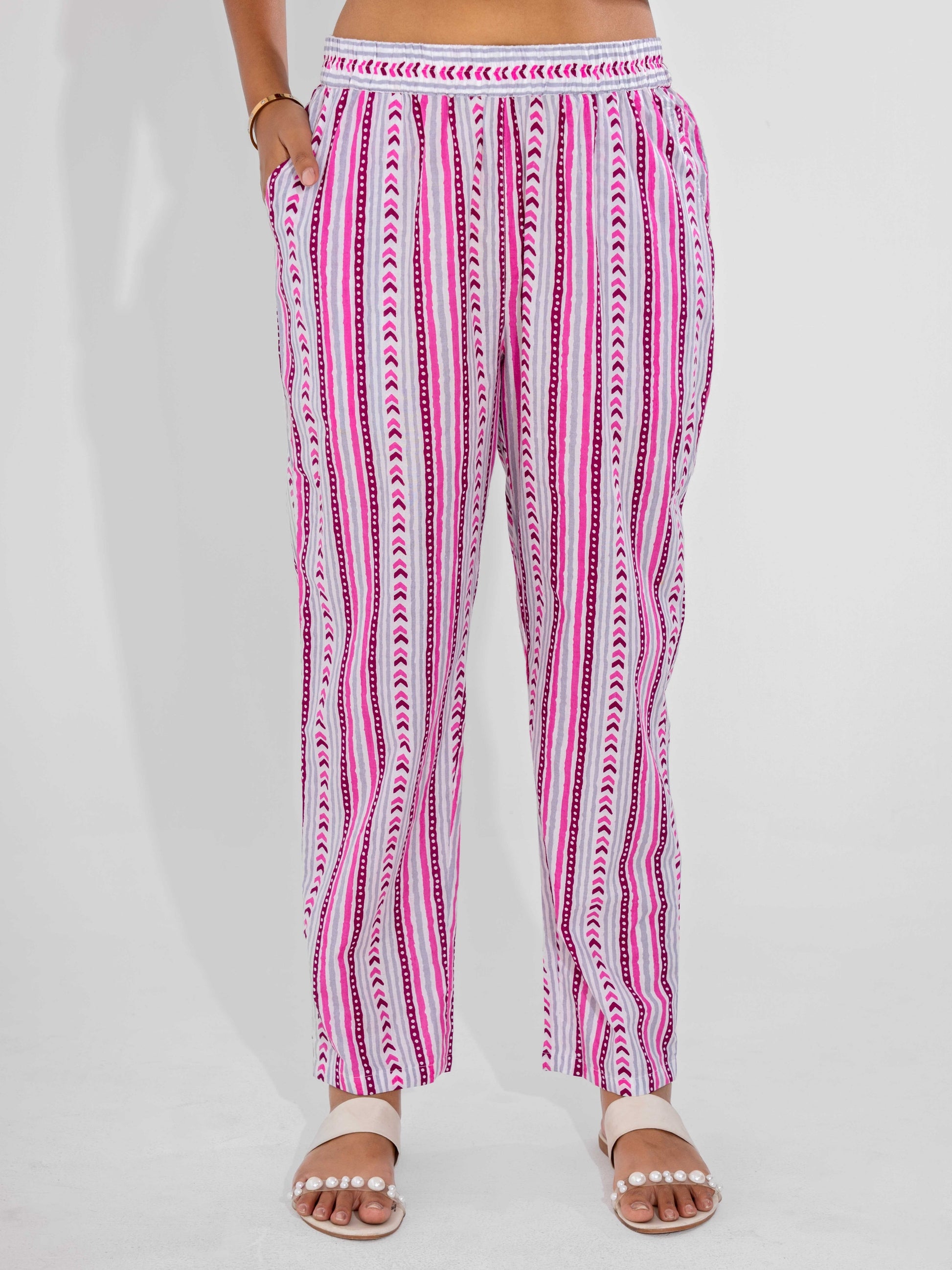 Wine Buta Pure Cotton Short Sleeves Collar Co-Ord Set