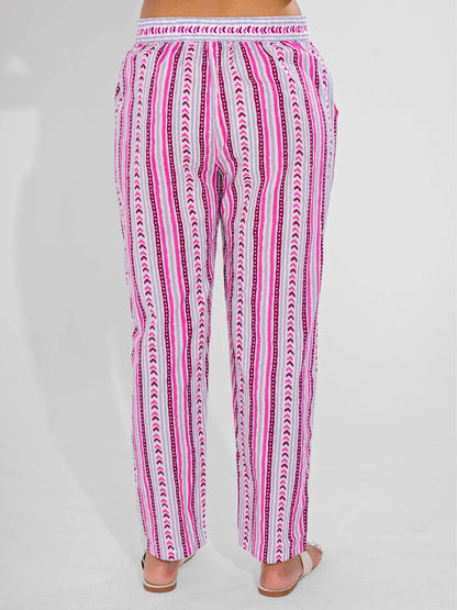 Wine Buta Pure Cotton Short Sleeves Collar Co-Ord Set