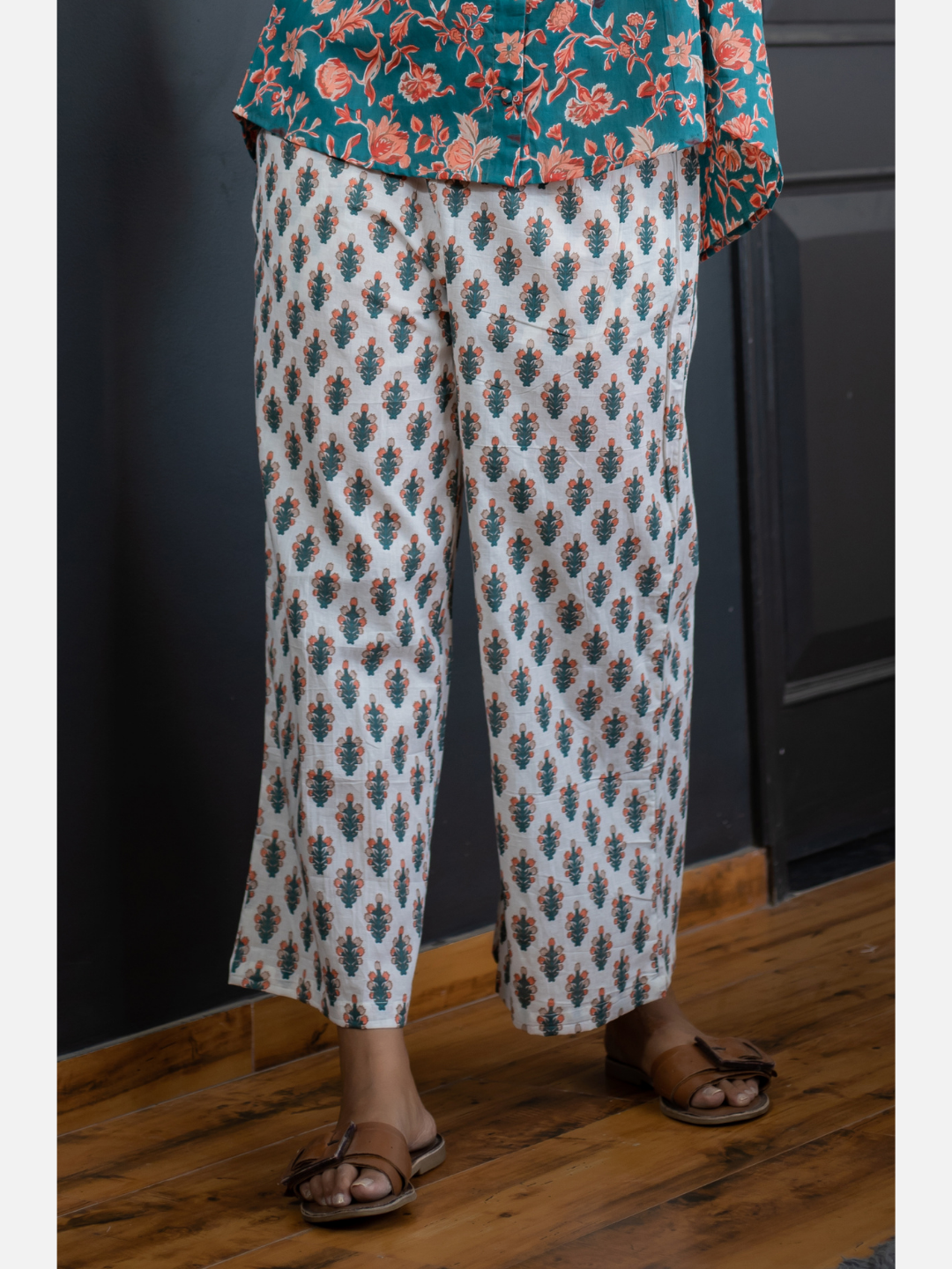 White Emerald Pure Cotton Pants