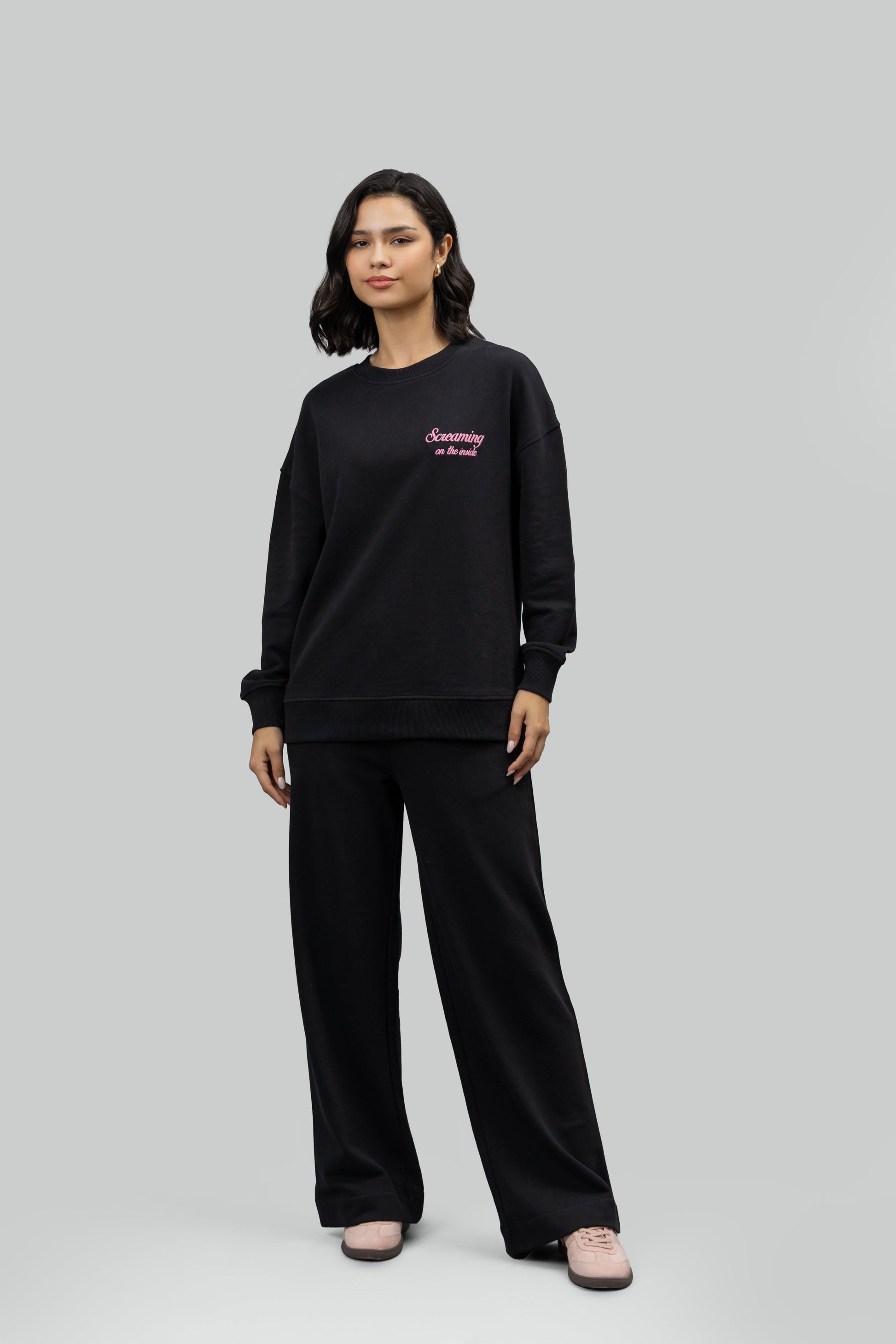 'Screaming on the Inside' Terry Travel Co-ord Set