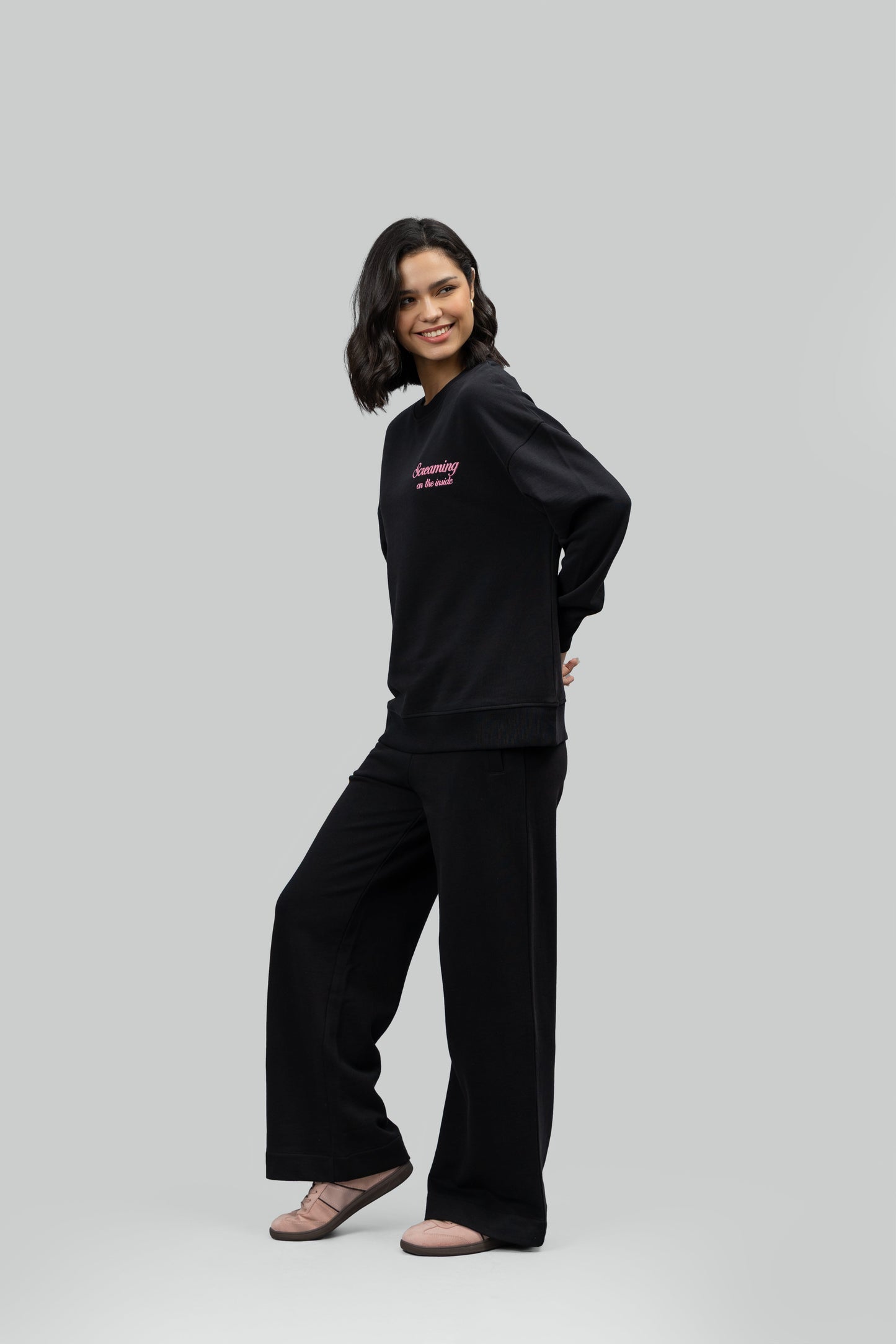 'Screaming on the Inside' Terry Travel Co-ord Set