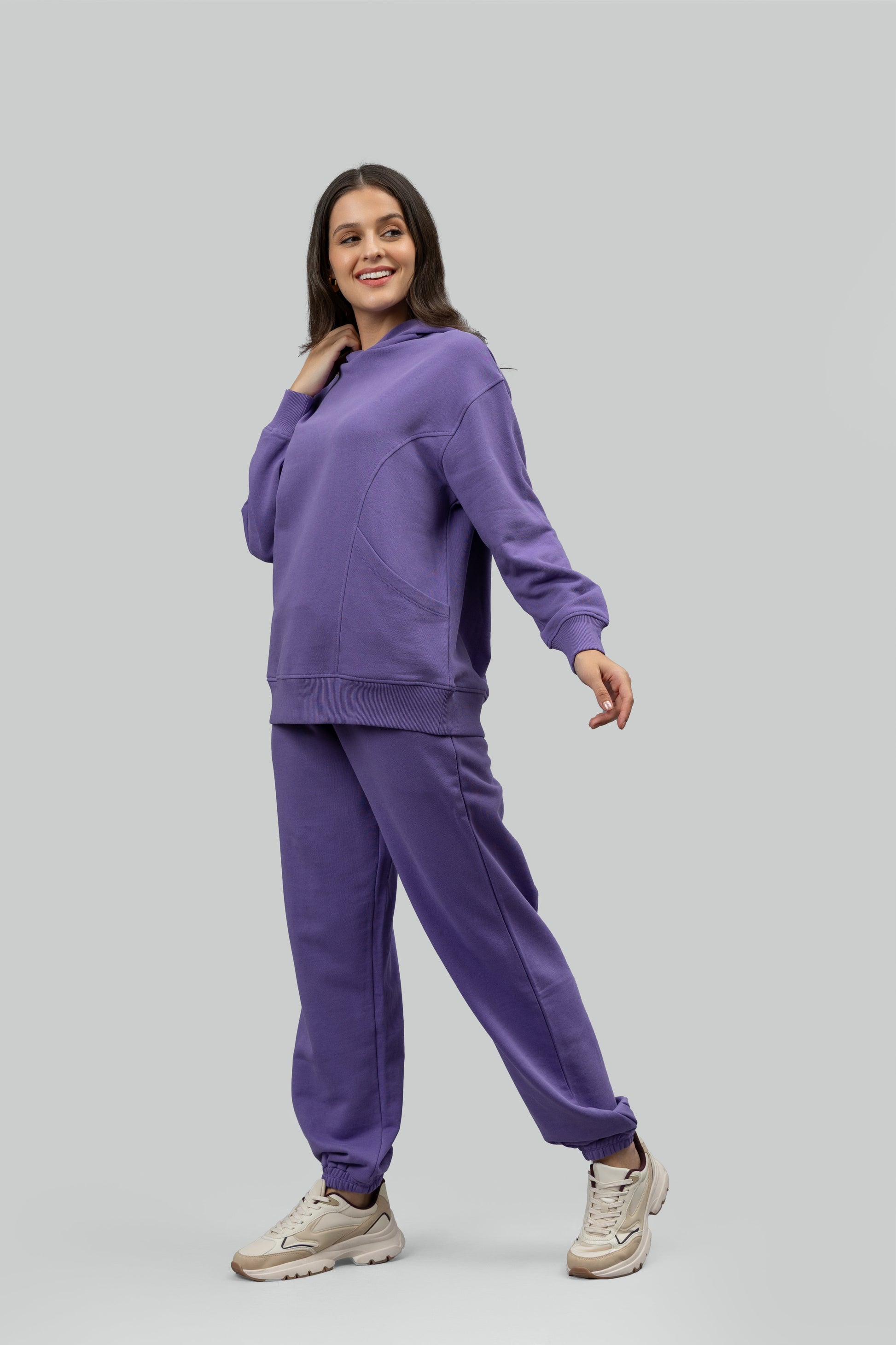 Soft Lavender Terry Oversized Co-ord Set