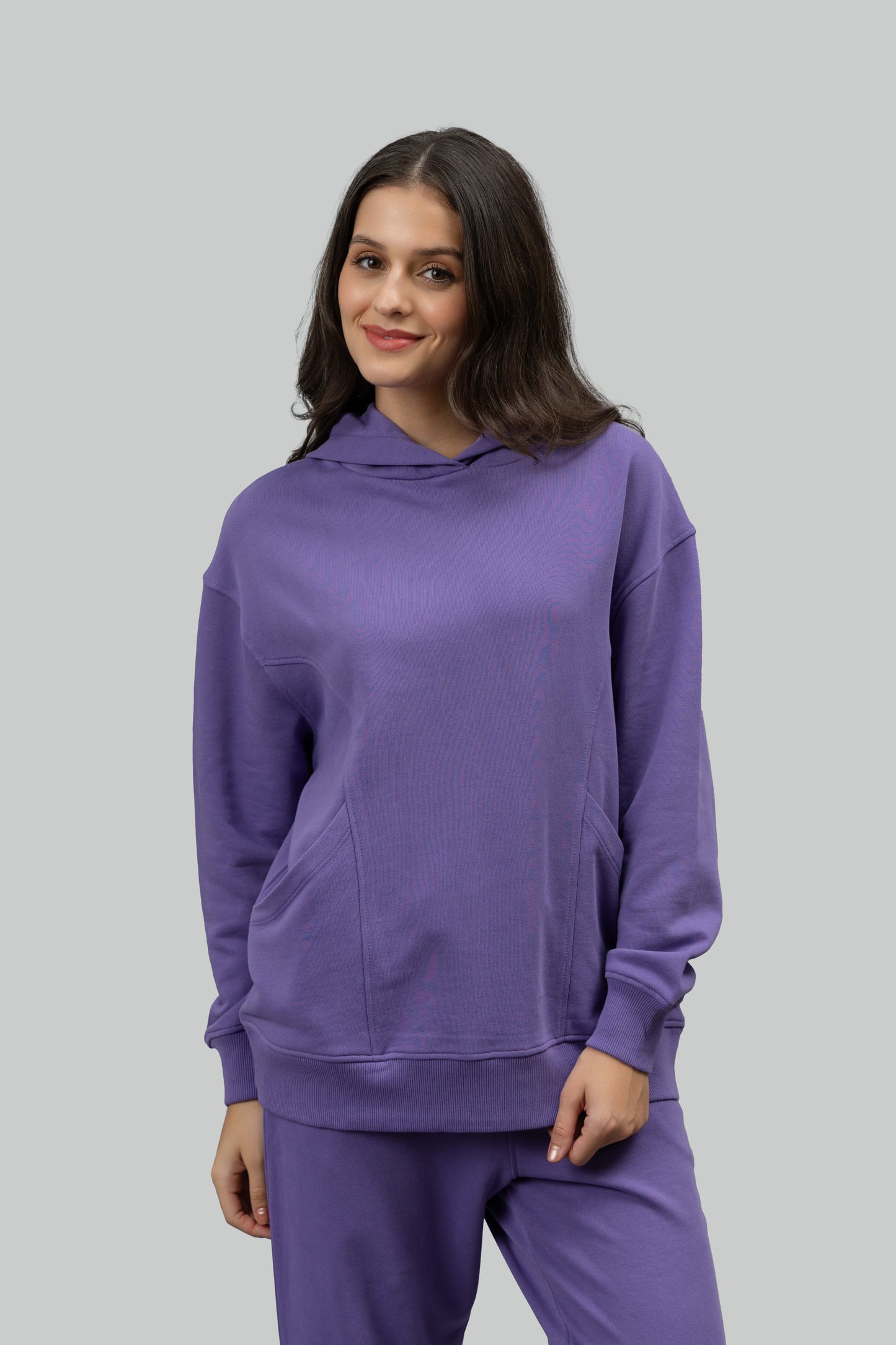 Soft Lavender Terry Oversized Co-ord Set