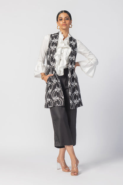 Mulmul Wool Tiare Black Jacket