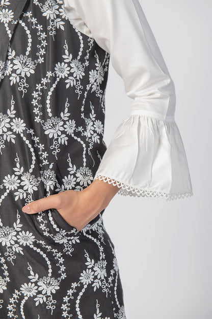 Tiare Wool Black Jacket Co-Ord Set