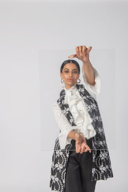 Mulmul Wool Tiare Black Jacket