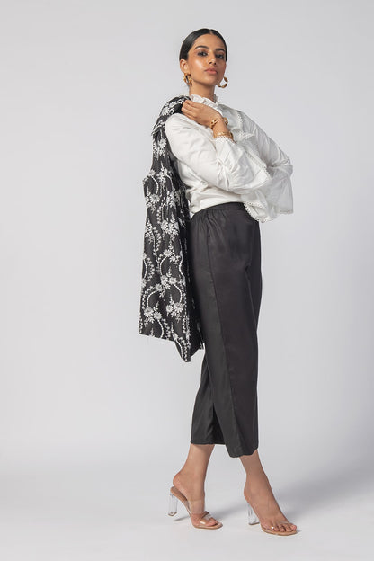 Tiare Wool Black Jacket Co-Ord Set