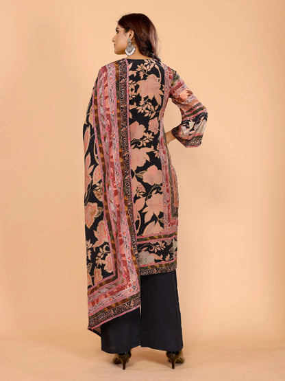 Midnight Rose Printed Suit Set