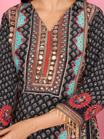 Midnight Mosaic Printed Suit Set