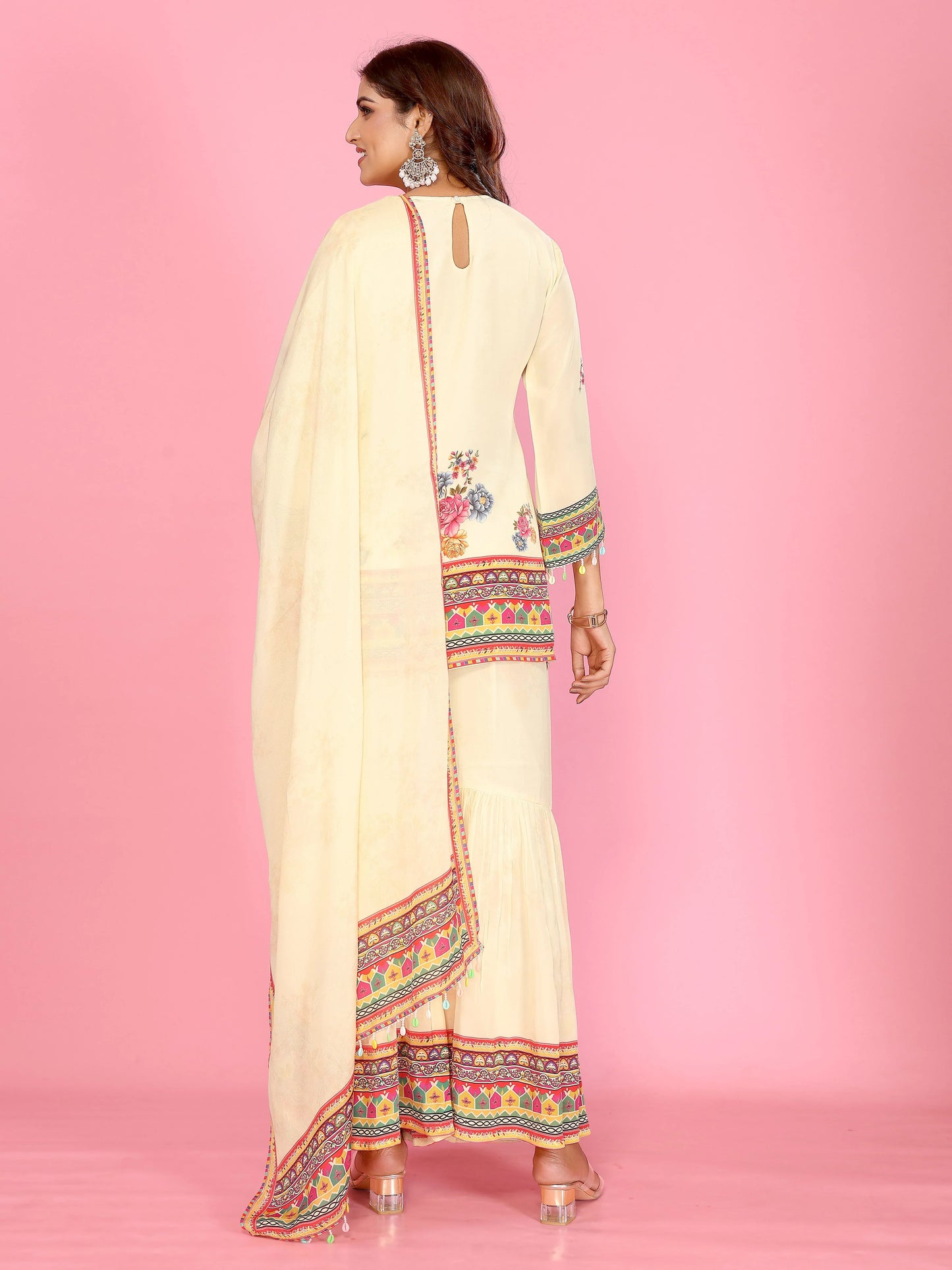 Ivory Garden Sharara Set