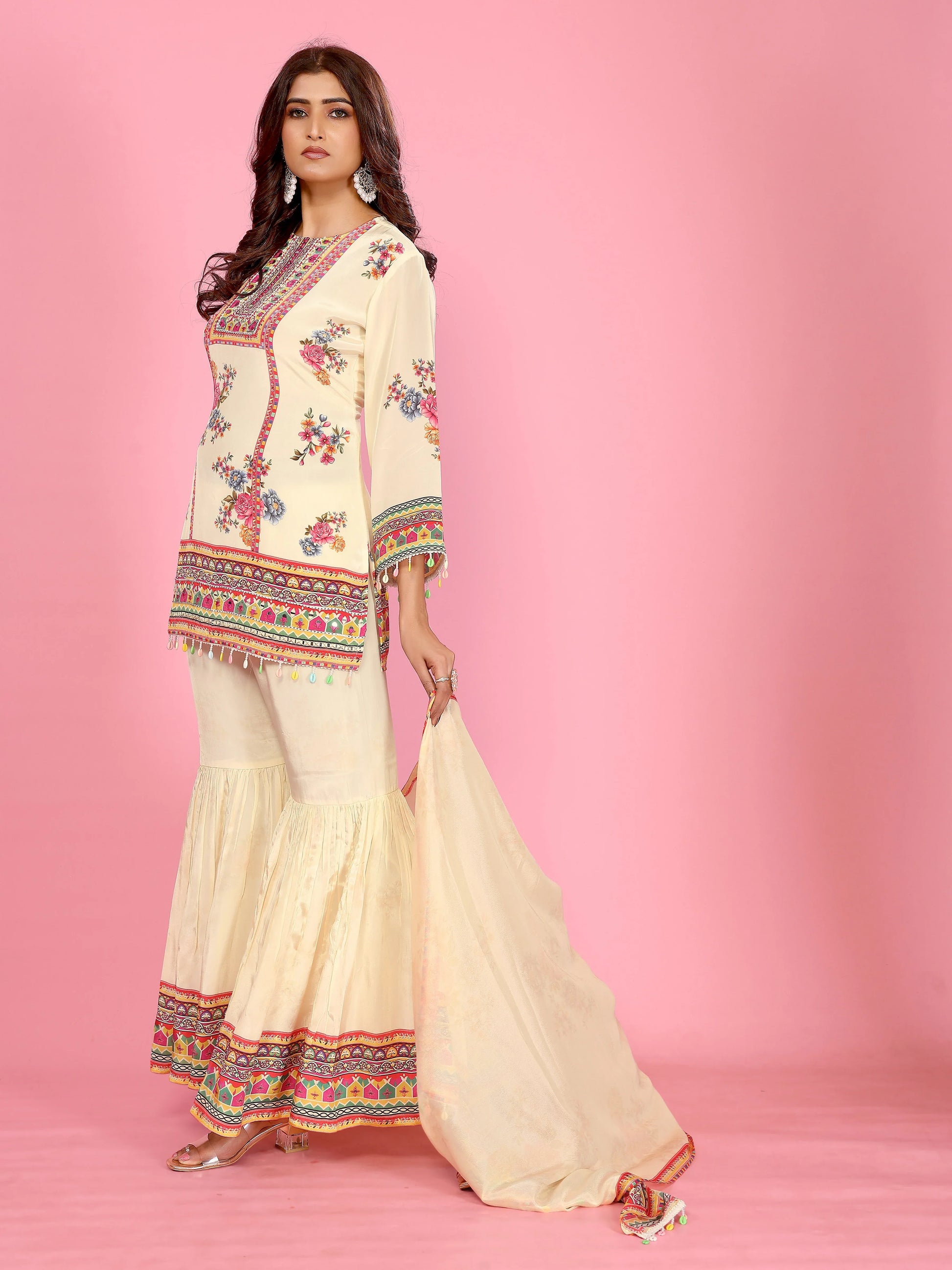 Ivory Garden Sharara Set